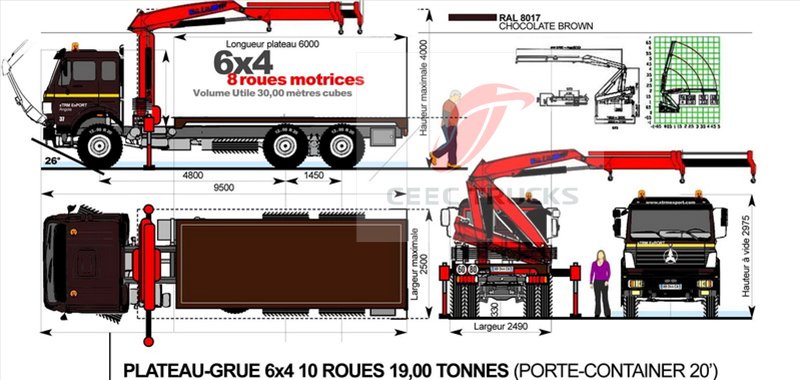Durable Beiben 16 Ton Knuckle Truck Mounted Crane 