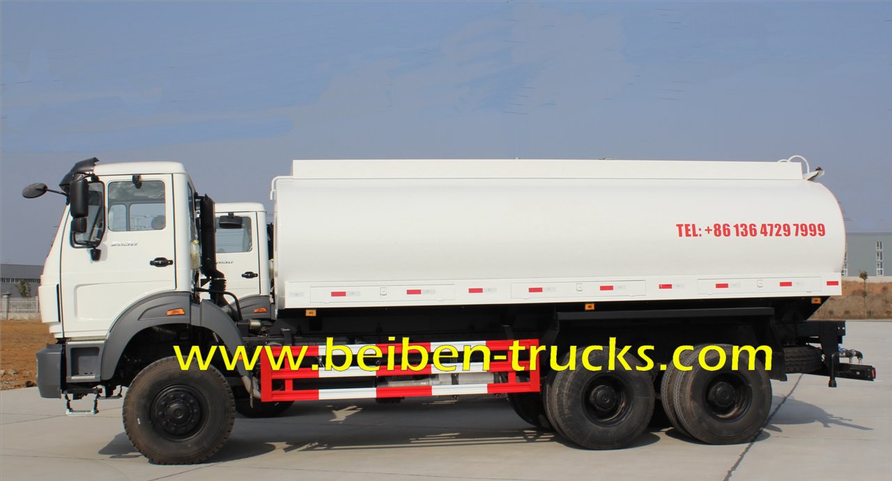 336hp beiben water tank truck 10-wheel 20m3 2638 6x4 water spray truck 