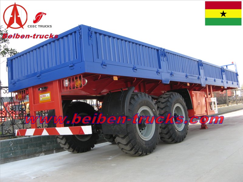 60 T heavy duty bogie suspension cargo semitrailer 