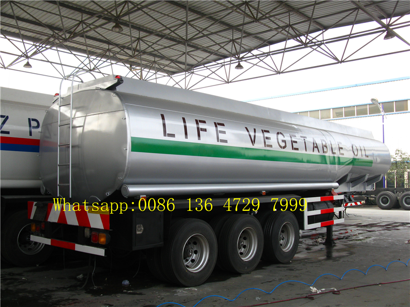 45 cbm FUWA axle petrol fuel tanker semi trailer