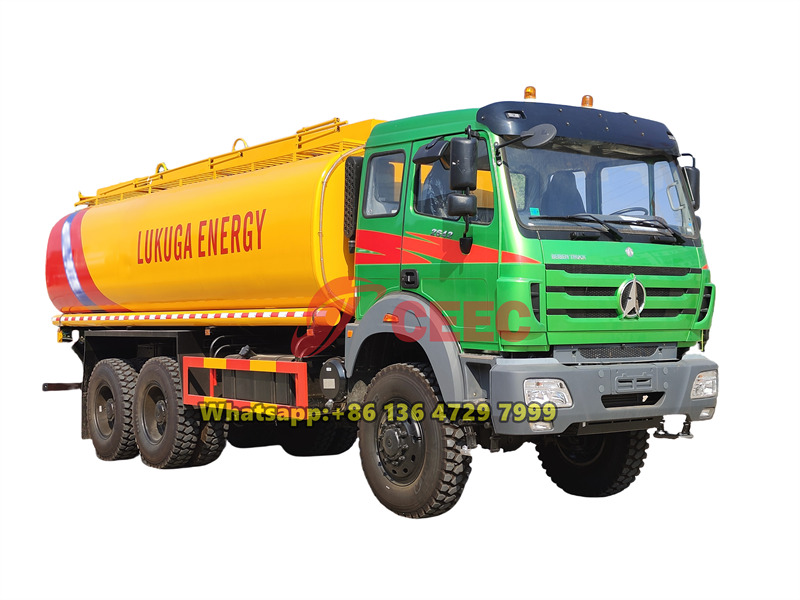 Beiben 6x6 drive fuel tanker truck