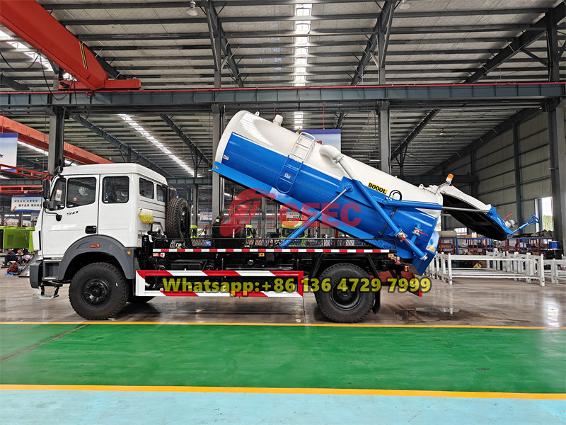 Beiben 6 wheeler sewer vacuum truck