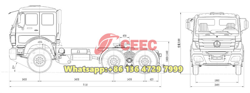 Beiben NG80 tractor truck drawing Beiben NG80 tractor truck drawing