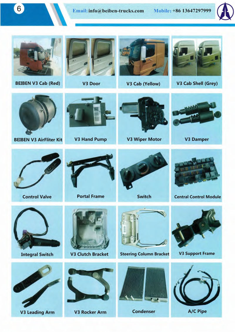Beiben spare parts catalogue