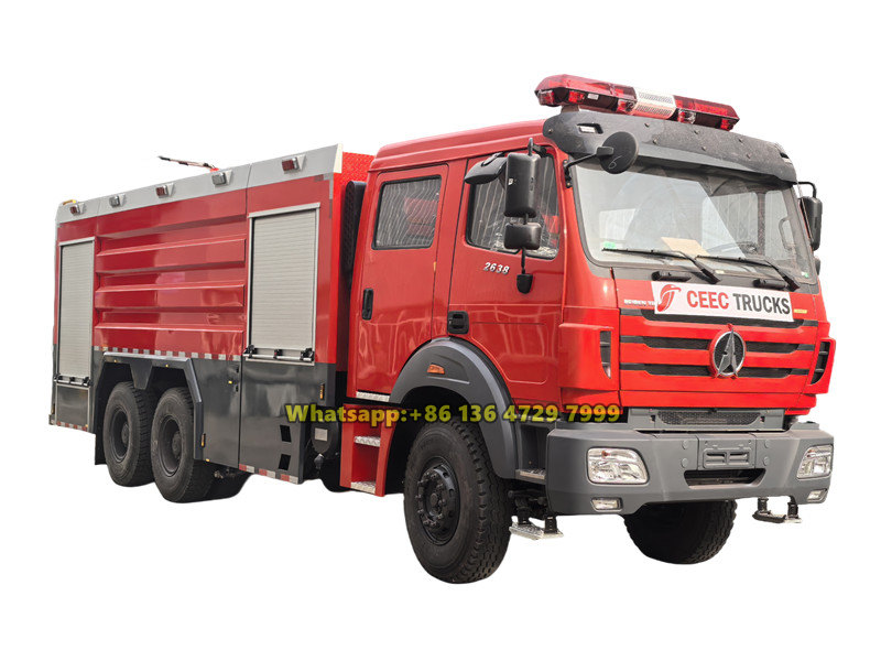 Beiben 10 wheels water foam fire truck