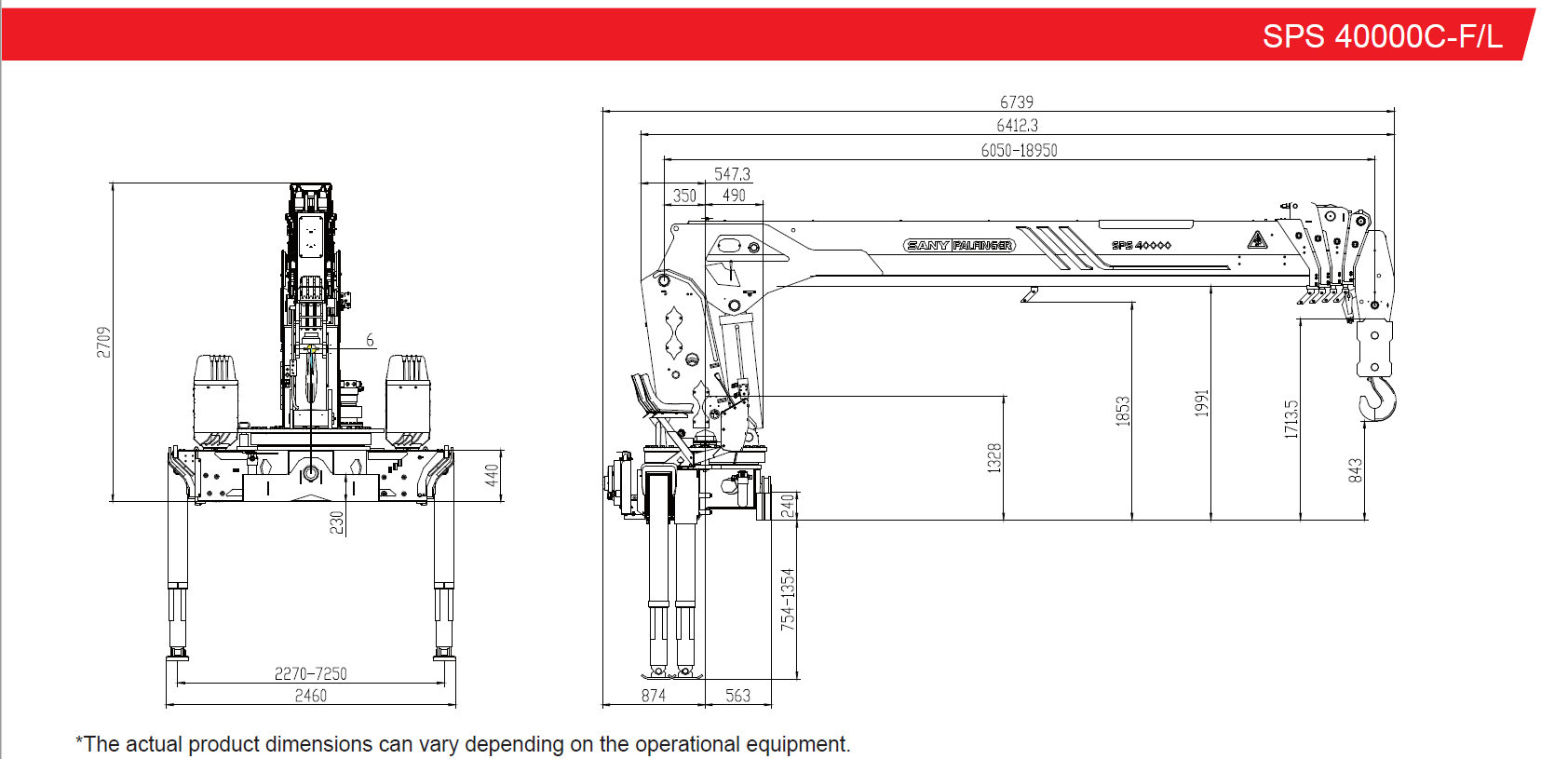 Palfinger SPS40000 crane