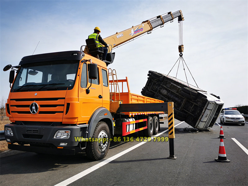 Beiben truck mounted hydrulic crane applications