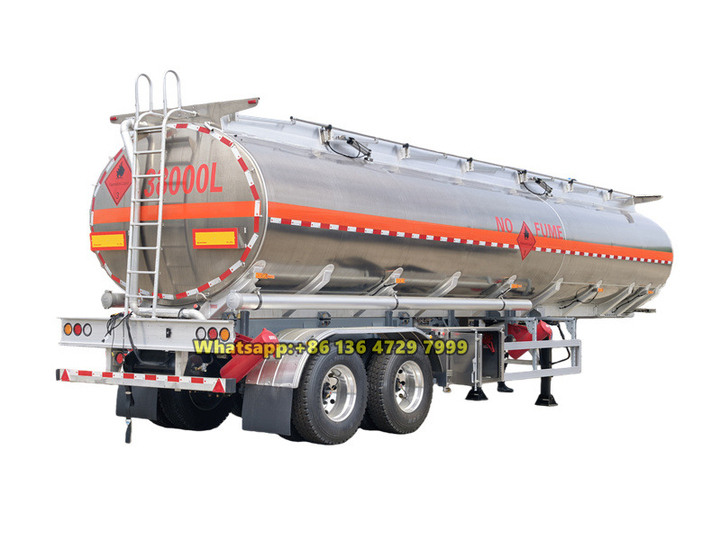 Two-axle 38000L aluminum alloy fuel tanker trailer