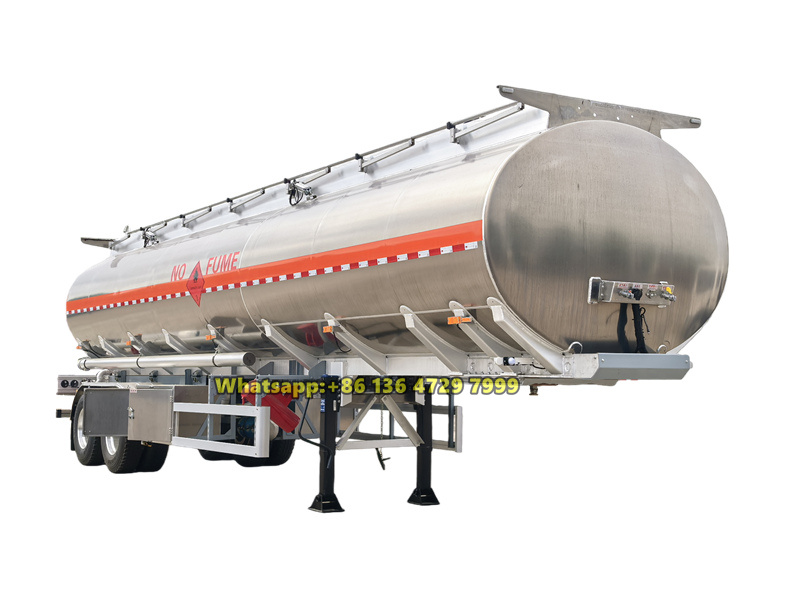2 axles 38000L oil tanker semi trailer