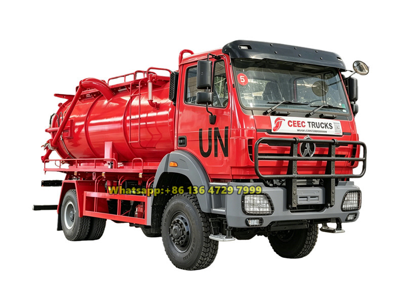 Beiben 4×4 sewage tank truck
