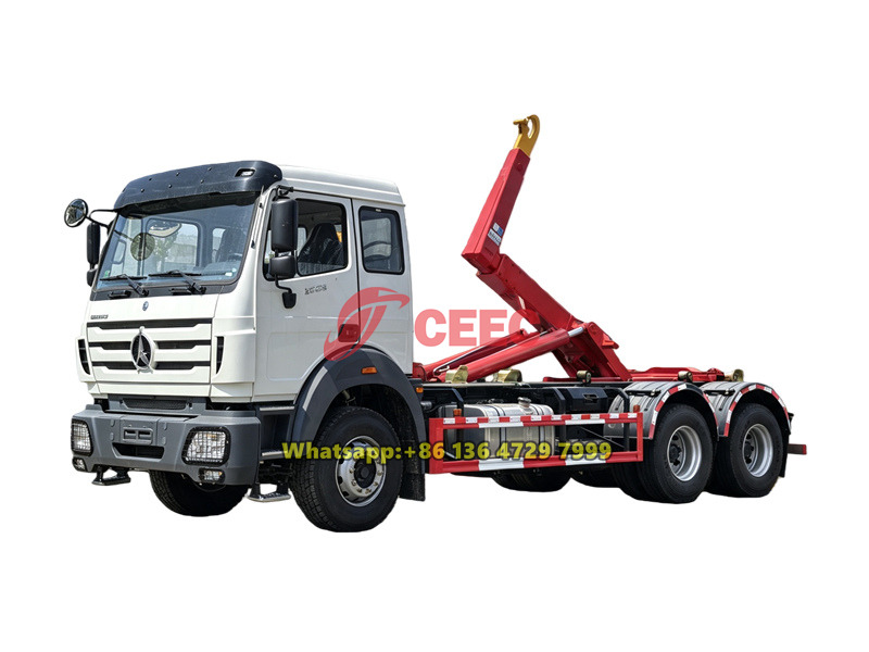 Beiben 6×4 hook loader garbage truck