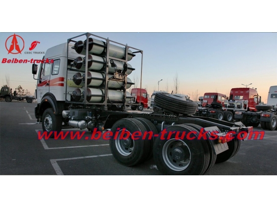 BEIBEN North Benz V3 2538 LNG 6x4 380hp heavy trailer truck supplier