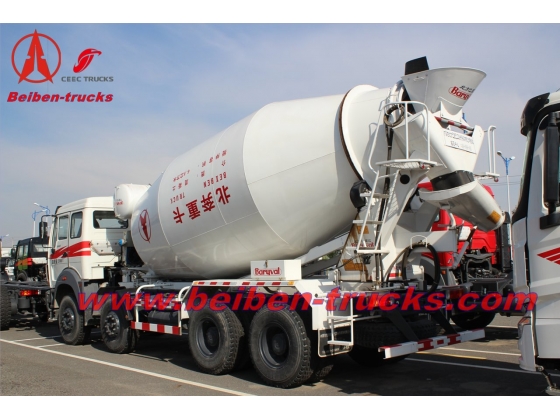 Beiben 12 wheeler 14 CBM concrete mixer truck  manufacturer