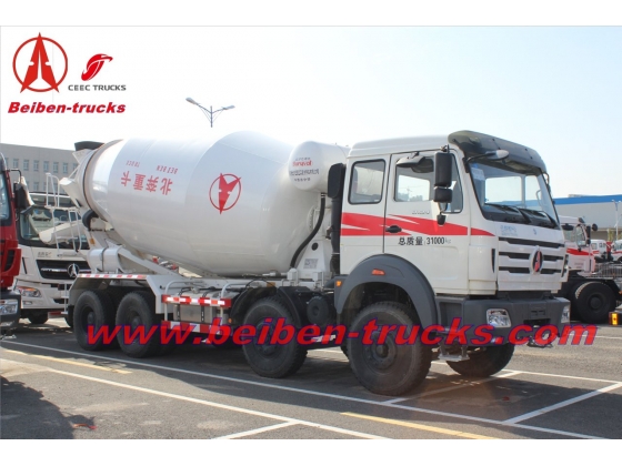 Beiben 12 wheeler 14 CBM concrete mixer truck  manufacturer