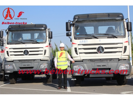 baotou North benz tractor truck for Africa 340hp Bei ben truck head