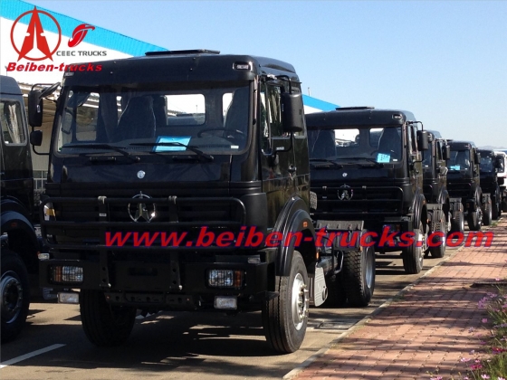 Beiben 380hp trailer truck head Benz technology RHD tractor truck  for congo , pointe noire