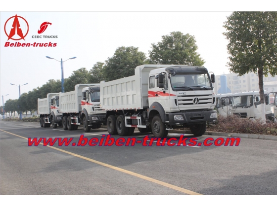 380hp tipper truck Beiben 6x4 dump truck for construction in Africa