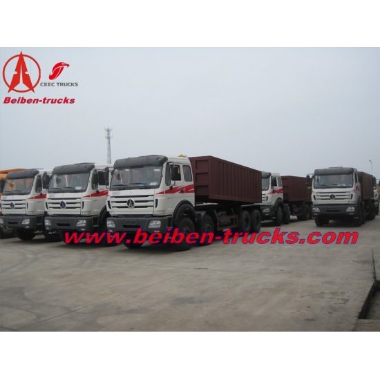 cheap price for beiben 8*4 drive dump trucks 380 hp engine