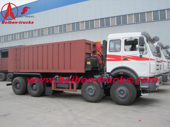 africa north benz 12 wheeler 50T heavy duty dump trucks price