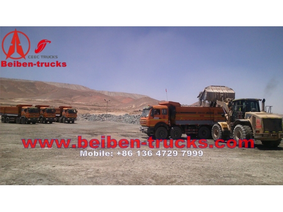 Beiben 8*4 3142 heavy duty dump trucks  manufacturer