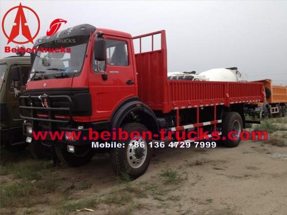 cheap Beiben 4*4 drive cargo truck with crane  price