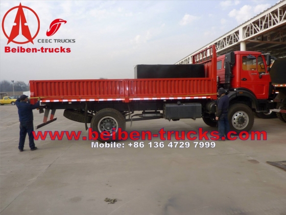 cheap Beiben 4*4 drive cargo truck with crane  price