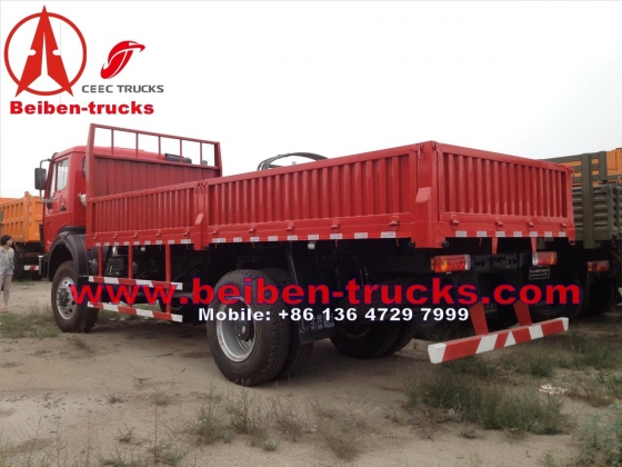 cheap Beiben 4*4 drive cargo truck with crane  price