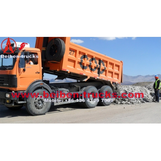 China beiben right hand drive tipper truck supplier