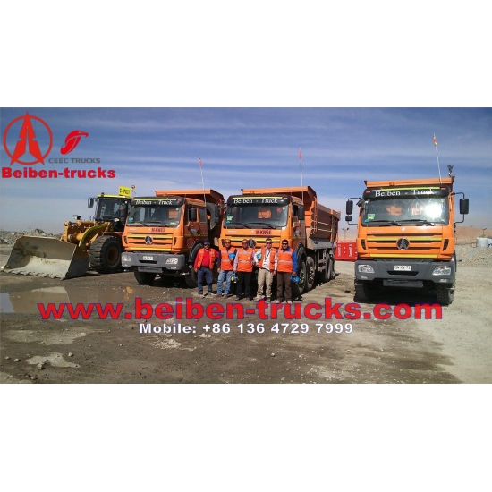 china beiben 8*4 heavy off road dumper for constructiong