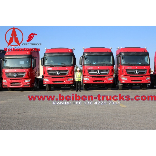 Beiben V3 6x4 Tractor Head Mercedes Benz Truck Engine for congo customer