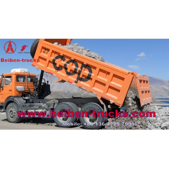 Congo Market 380hp 6*6 Beiben Dump Truck manufacturer