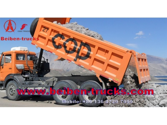 Congo Market 380hp 6*6 Beiben Dump Truck manufacturer