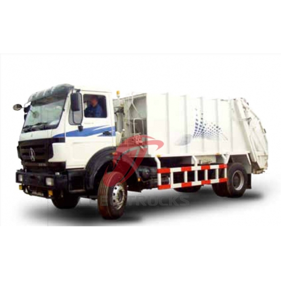 north benz 8 CBM rear loading garbage truck manufacturer