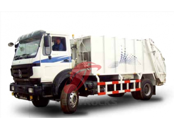 north benz 8 CBM rear loading garbage truck manufacturer