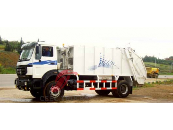 north benz 8 CBM rear loading garbage truck manufacturer