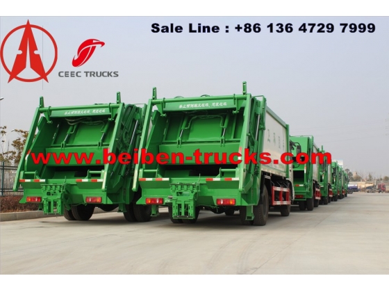 china beiben 10 CBM waste compactor truck price