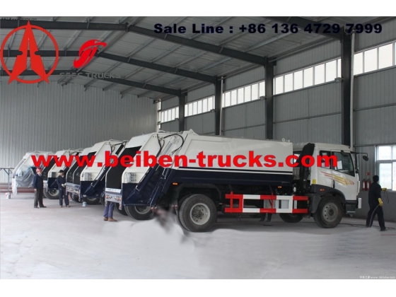 china beiben 10 CBM waste compactor truck price