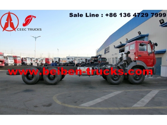 beiben 340 hp engine 12 wheeler tanker truck chassis