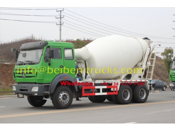 North Benz /Beiben self loading concrete mixer truck  price