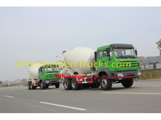 Beiben good quality 6x4 mixer truck 8 cubic meters sale in Mongolia