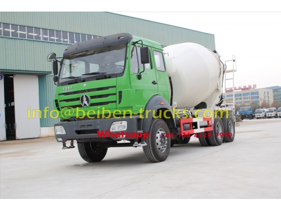 Using mercedes benz technology Beiben 10 wheel 9 cubic meters concrete truck price