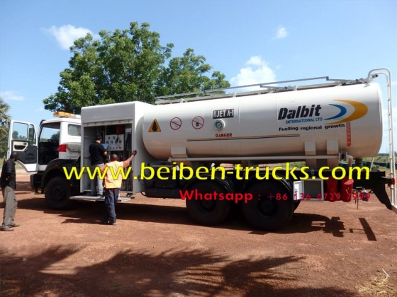 china beiben 6*4 drive fuel tanker manufacturer