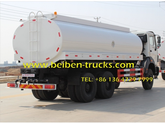 Beiben sprinkler truck 2638 6x4 water truck with 20 cubic tanker supplier