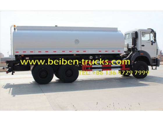 336hp beiben water tank truck 10-wheel 20m3 2638 6x4 water spray truck