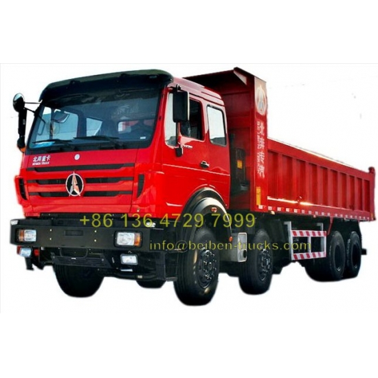 africa north benz 12 wheeler 50T heavy duty dump trucks price