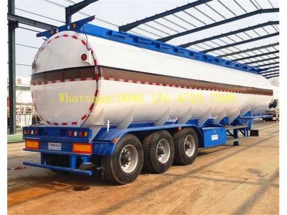 Professional 45000 Liters Fuel Tanker Semi Trailer With 5 Compartments