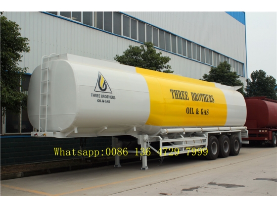 Cabon steel material Fuel Tank Semi Trailer 3 axles