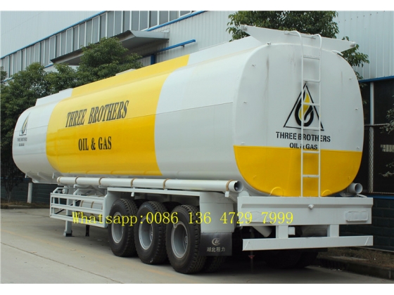 Cabon steel material Fuel Tank Semi Trailer 3 axles