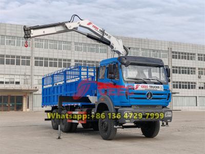 Beiben 2638 truck mounted 5 ton crane