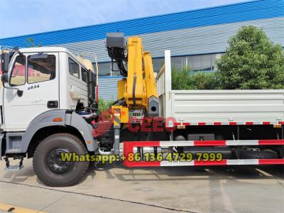 Beiben 6×4 truck mounted knuckle boom crane